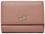 Calvin Klein Portofel Mare de Damă Calvin Klein Re-Lock Trifold Md K60K608994 Ash Rose VB8