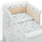 MT Textil MTT Velvet 3 részes ágyneműhuzat szett (100x135cm) - Bagoly és nyuszi - bézs betéttel - babylion