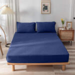 Sendia Cearceaf de pat cu elastic 200 x 230 cm, albastru inchis