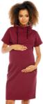 FiatalDivat Kismama ruha melegítő felső stílusban hellyel a szoptatáshoz modell 1581 bordó (EA0407)