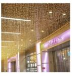 Instalatie de Craciun, tip perdea franjurata cu lumina led rosie, 240 leduri, 5M, MCT-CH106RB (MGH-567813)