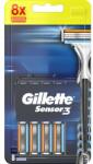 Gillette Casete de rezervă pentru aparat de ras, 8 buc. - Gillette Sensor 3 8 buc