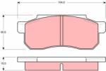 TRW set placute frana, frana disc TRW GDB361 (GDB361)
