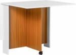 Homcom Összecsukható asztal, Homcom asztal, fehér, 120x80x73cm (833-412)