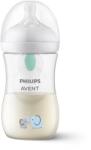 Philips Шише за хранене Philips Avent - Natural Response с AirFree клапа, 260 ml, с биберон поток 3, 1 m+, с декорация Слончета (00A.0581.001)