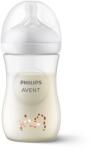 Philips Шише за хранене Philips Avent - Natural Response, 260 ml, с биберон поток 3, 1м+, с декорация Жирафи (00A.0579.001)