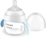 Philips Тренировъчно шише Philips Avent Natural Response, 150 ml - За преход към чаша, с дръжки, с биберон без протичане Поток 5, 6м+ (00A.0467.003)