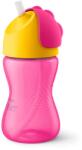 Philips Неразливаща се чаша със сламка Philips Avent - Розова, 300 ml (00A.0521.002)