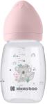 KikkaBoo Бебешко шише с широко гърло KikkaBoo Clouds - Savanna, 260 ml, Pink (31302020097) - kindermarket