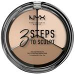 NYX Professional Makeup 3 Steps To Sculpt konturovací paletka 15 g pentru femei 01 Fair
