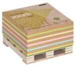 STICK N Stick`N KraftCube 76x76mm 400lap újrahasznosított színes öntapadó jegyzettömb (STICK_N_21817) (STICK_N_21817)
