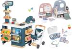 Smoby Set magazin electronic cu cântar și scaner Super Market și căsuță pentru păpușă Smoby cu 5 camere și valiză de îngrijire (SM350239-2)