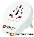 SKROSS EU plug +USB (SKR-WORLDTOEUUSB) hálózati konnektor átalakító utazó adapter