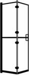 vidaXL Fekete esg zuhanykabin összecsukható ajtóval 120x140 cm (150820) - pepita