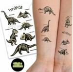 TyToo TyToo: Sötétben világító dinoszauruszok matrica tetoválás (KEIT-TM022) - pepita