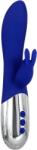 Adam & Eve Vibrator Royal Rabbit Warming, 10 Moduri Vibratii, Silicon, USB, Albastru, 19.6 cm Vibrator
