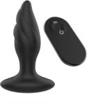 DreamToys Dop Anal Angelina Remote Control 9 Moduri Vibratii+Rotatii Silicon USB Negru 14 cm