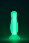 DreamToys Dop Anal Small Glow in the Dark, Silicon Moale, Verde, 11 cm