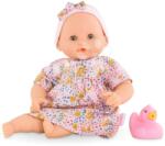 Corolle Játékbaba fürdéshez Baby Bath Calypso Mon Premiere Poupon Corolle barna pislogó szemekkel és kiskacsával 30 cm 18 hó-tól (CO100680)