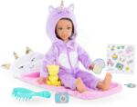 Corolle Játékbaba Luna Pyjama Party Set Corolle Girls hosszú barna haj 28 cm 7 kiegészítő 4 évtől (CO600210)