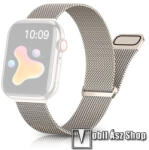  Okosóra milánói szíj - rozsdamentes acél, légáteresztő, mágneses - CSILLAGFÉNY - Apple Watch Series 1/2/3 42mm / 4/5/6/SE 44mm / 7/8 45mm / Ultra 49mm