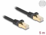 Delock Cablu de retea RJ45 Cat. 6A S/FTP 5m brodat Negru, Delock 80320 (80320)