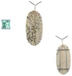  Pandantiv Pirolusit cu Calcar - Calcarul Dendritic Natural cu Argint 925 - 66x27x7 mm - Unicat