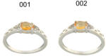  Inele din Argint 925 - Turmalina Petrol Picatura - Oval - Fatetat 4-5 x 21-22 x 23 mm - Diamant - Diametru 56-57