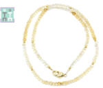  Colier din Citrin Disc Fatetat - 2-3 x 3 mm - Accesorii Gold Filled - 1 Buc