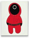  Gyémántszemes festmény - Squid game - Őr Méret: 40x50cm, Keretezés: Műanyagtáblával, Gyémántok: Kerek