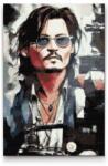  Gyémántszemes festmény - Johnny Depp Méret: 40x60cm, Keretezés: Műanyagtáblával, Gyémántok: Kerek