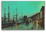  Gyémántszemes festmény - John Atkinson Grimshaw - Shipping on the Clyde Méret: 40x60cm, Keretezés: Kartonlemezen, Gyémántok: Kerek