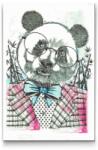  Gyémántszemes festmény - Elegáns panda Méret: 40x60cm, Keretezés: Kartonlemezen, Gyémántok: Kerek