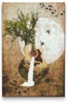  Gyémántszemes festmény - Természetes gitár Méret: 40x60cm, Keretezés: Keret nélkül (csak a vászon), Gyémántok: Kerek