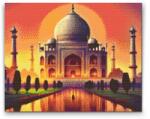  Gyémántszemes festmény - Meseszép Taj Mahal Méret: 40x50cm, Keretezés: Műanyagtáblával, Gyémántok: Kerek