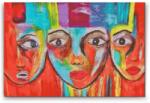  Gyémántszemes festmény - Színpompás arcok Méret: 40x60cm, Keretezés: Keret nélkül (csak a vászon), Gyémántok: Négyzet alakú