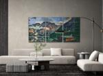  Gyémánt kirakó - Hegyi házikó (3 db-os készlet) Méret: 40x60cm (3db), Keretezés: Keret nélkül (csak a vászon), Gyémántok: Kerek