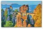  Gyémántszemes festmény - Bastei hídja Méret: 40x60cm, Keretezés: Keret nélkül (csak a vászon), Gyémántok: Kerek
