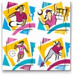 Gyémántszemes festmény - Különböző sportágak 2 Méret: 50x50cm, Keretezés: Keret nélkül (csak a vászon), Gyémántok: Négyzet alakú