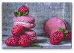  Gyémántszemes kirakó - Macaronok málnákkal Méret: 40x60cm, Keretezés: Műanyagtáblával, Gyémántok: Négyzet alakú