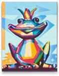  Gyémántszemes festmény - Királyi béka Méret: 40x50cm, Keretezés: Kartonlemezen, Gyémántok: Négyzet alakú