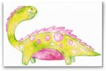  Gyémántszemes festmény - Cuki dinoszaurusz Méret: 40x60cm, Keretezés: Keret nélkül (csak a vászon), Gyémántok: Kerek