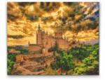  Gyémántszemes festmény - Alcázari kastély, Segovia Méret: 30x40cm, Keretezés: Keret nélkül (csak a vászon), Gyémántok: Négyzet alakú