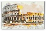  Gyémántszemes festmény - Colosseum illusztráció Méret: 40x60cm, Keretezés: Műanyagtáblával, Gyémántok: Kerek