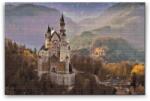  Gyémántszemes festmény - Neuschwanstein kastély Méret: 40x60cm, Keretezés: Keret nélkül (csak a vászon), Gyémántok: Négyzet alakú