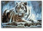  Gyémántszemes festmény - Bengáli tigris Méret: 40x60cm, Keretezés: Kartonlemezen, Gyémántok: Kerek