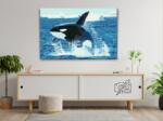  Gyémántszemes festmény - Kardszárnyú delfin a levegőben Méret: 40x60cm, Keretezés: Műanyagtáblával, Gyémántok: Kerek
