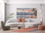  Gyémánt kirakó - Csendes strand (3 db-os készlet) Méret: 40x60cm (3db), Keretezés: Műanyagtáblával, Gyémántok: Négyzet alakú