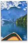  Gyémántszemes festmény - Braies-tó, Olaszország Méret: 40x60cm, Keretezés: Keret nélkül (csak a vászon), Gyémántok: Négyzet alakú