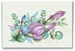  Gyémántszemes festmény - Lila virág Méret: 40x60cm, Keretezés: Műanyagtáblával, Gyémántok: Kerek